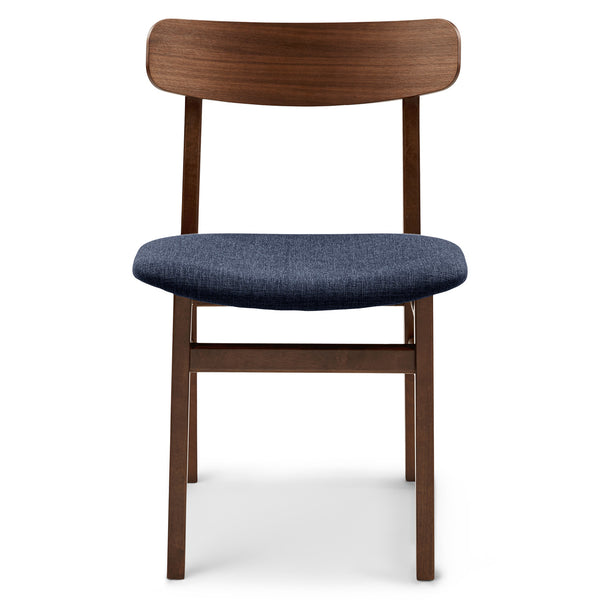 Elora Dining Chair – Walnut & Seascape Blue