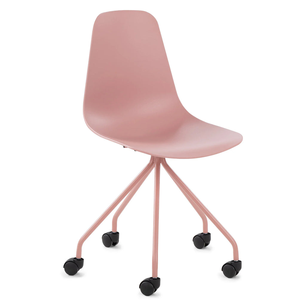 Dusty Pink Rolling Office Chair
