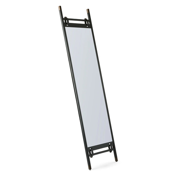 Lou Black Floor Mirror