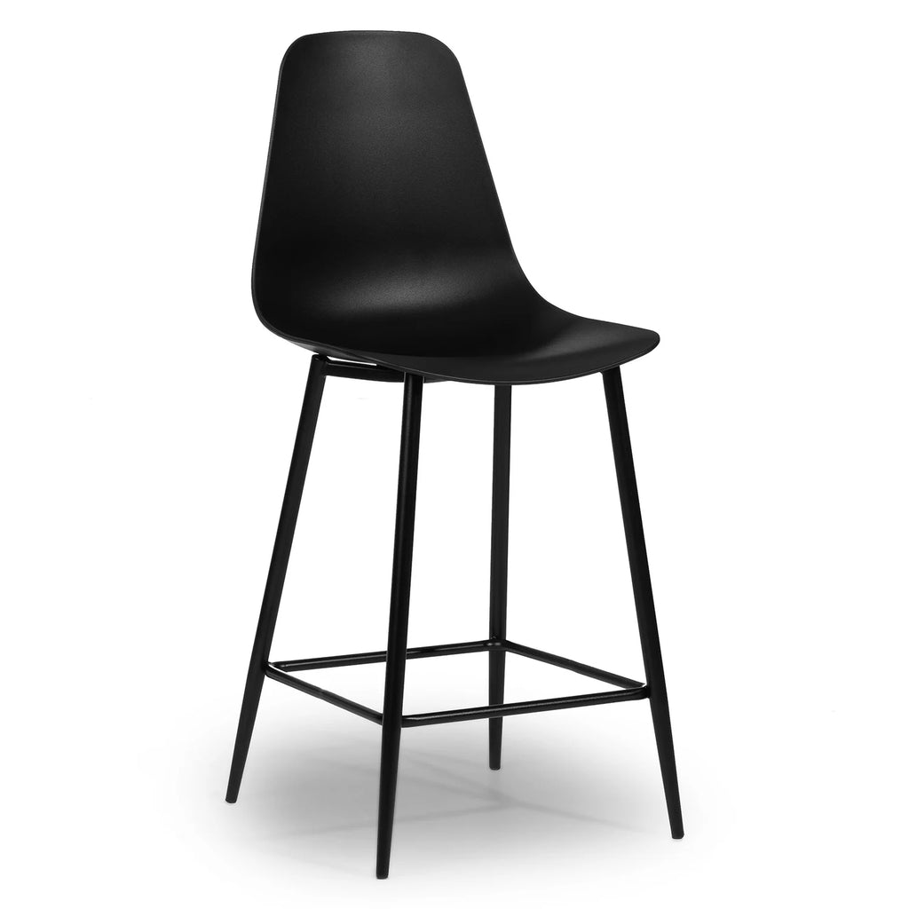 Pure Black Counter Stool (Set of 2)