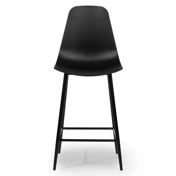 Pure Black Counter Stool