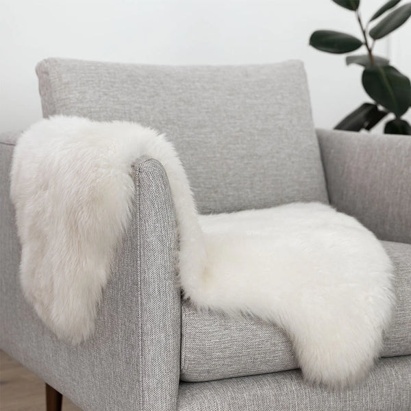 Lanna Ivory Sheepskin Throw 2 x 3