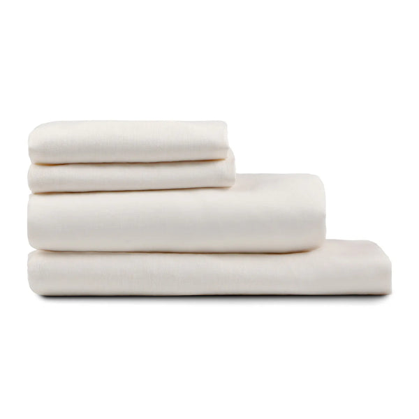 Linen Alo King Linen Sheet Set - Ivory White