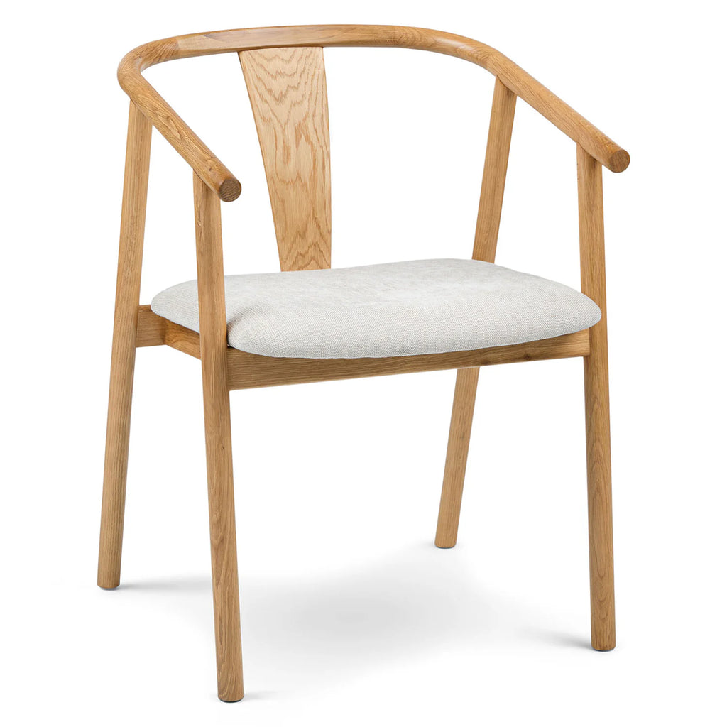 Santolina Gray & Oak Wishbone Dining Chair