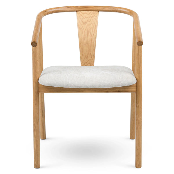 Santolina Gray & Oak Wishbone Dining Chair