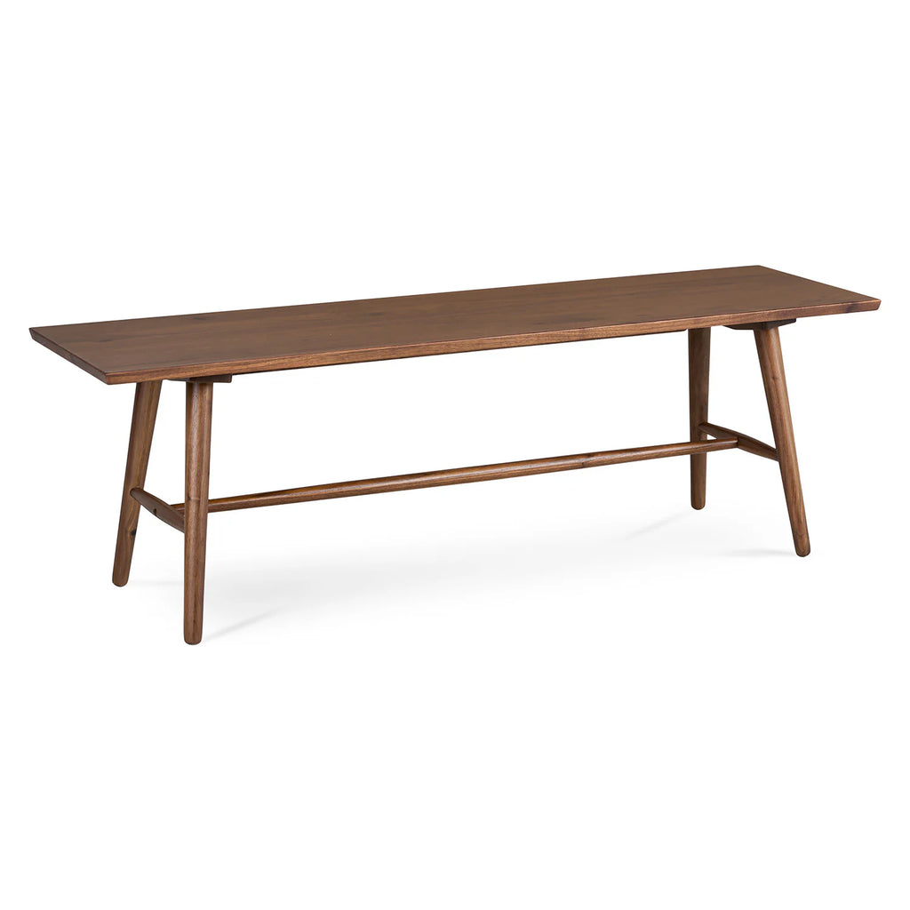Walnut 55" Wood Bench