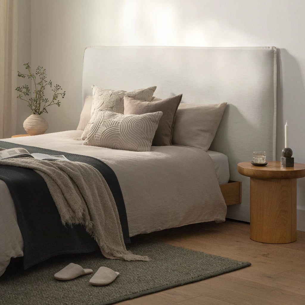 Queen Slipcover Headboard - Boulevard White
