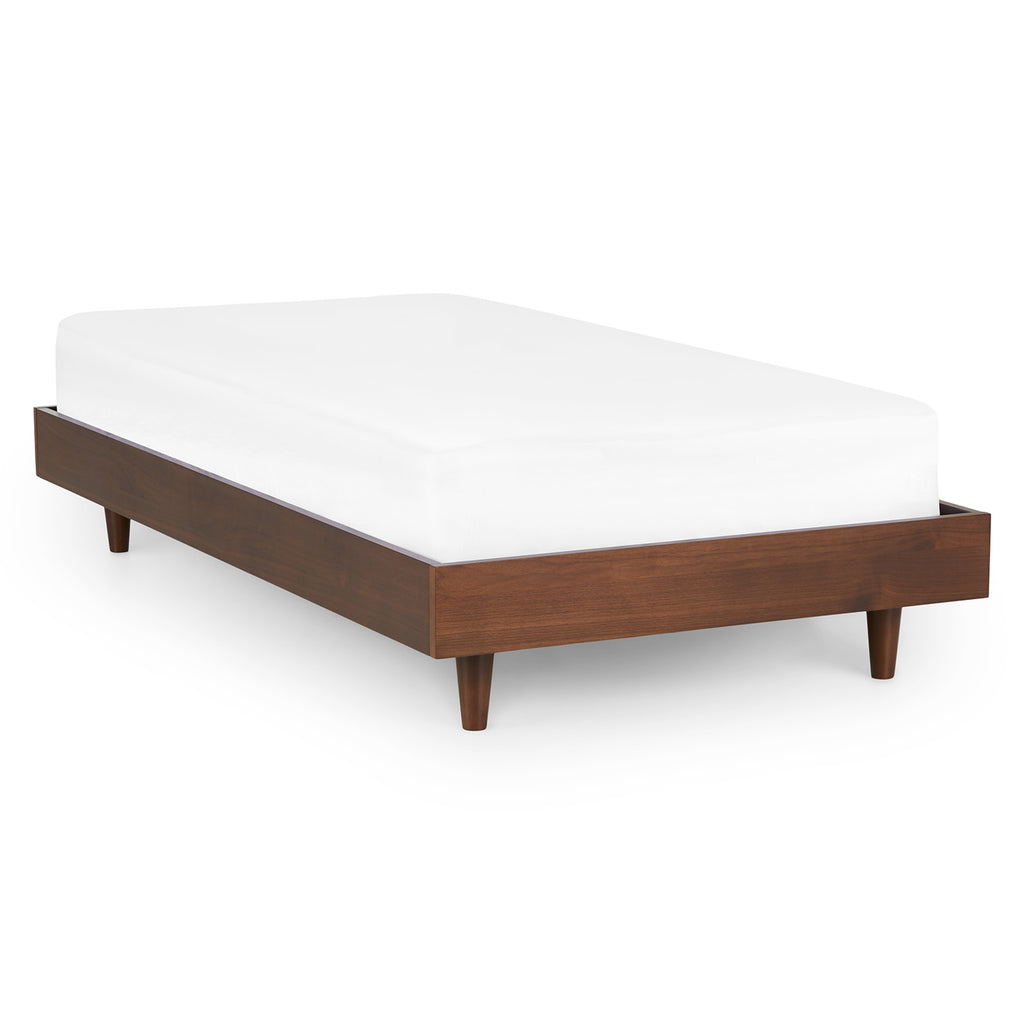 Bavie Twin Bed Frame – Walnut