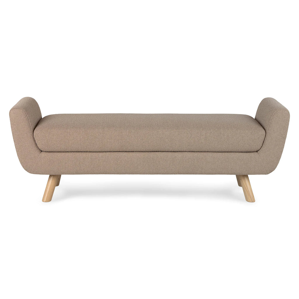 Sandstone Wool Boucle Bench