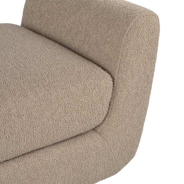 Sandstone Wool Boucle Bench