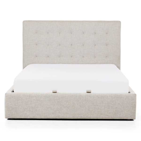 Birch Ivory Tufted Queen Storage Bed