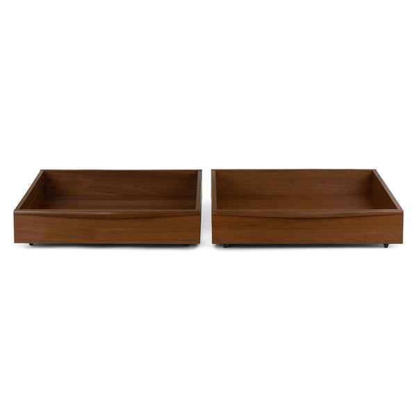 Lana Walnut Underbed Storage Drawer Set