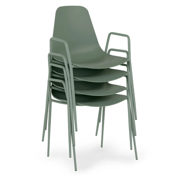 Aloe Green Stackable Dining Armchair (Set of 2)