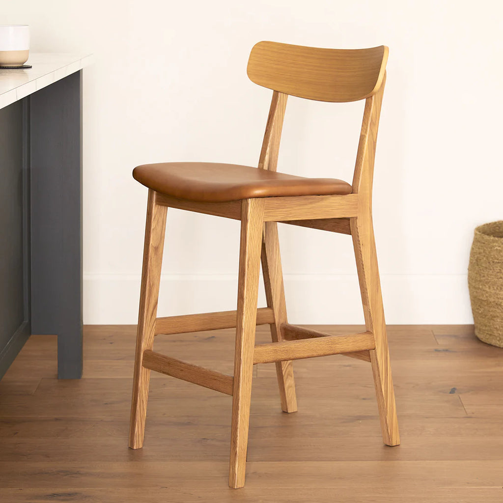 Ecole Toscana Tan Oak Counter Stool