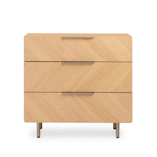 Oak Wood 3-Drawer Chest