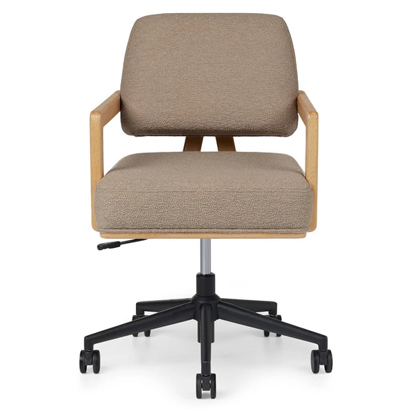 Sandstone Boucle Wool Office Chair