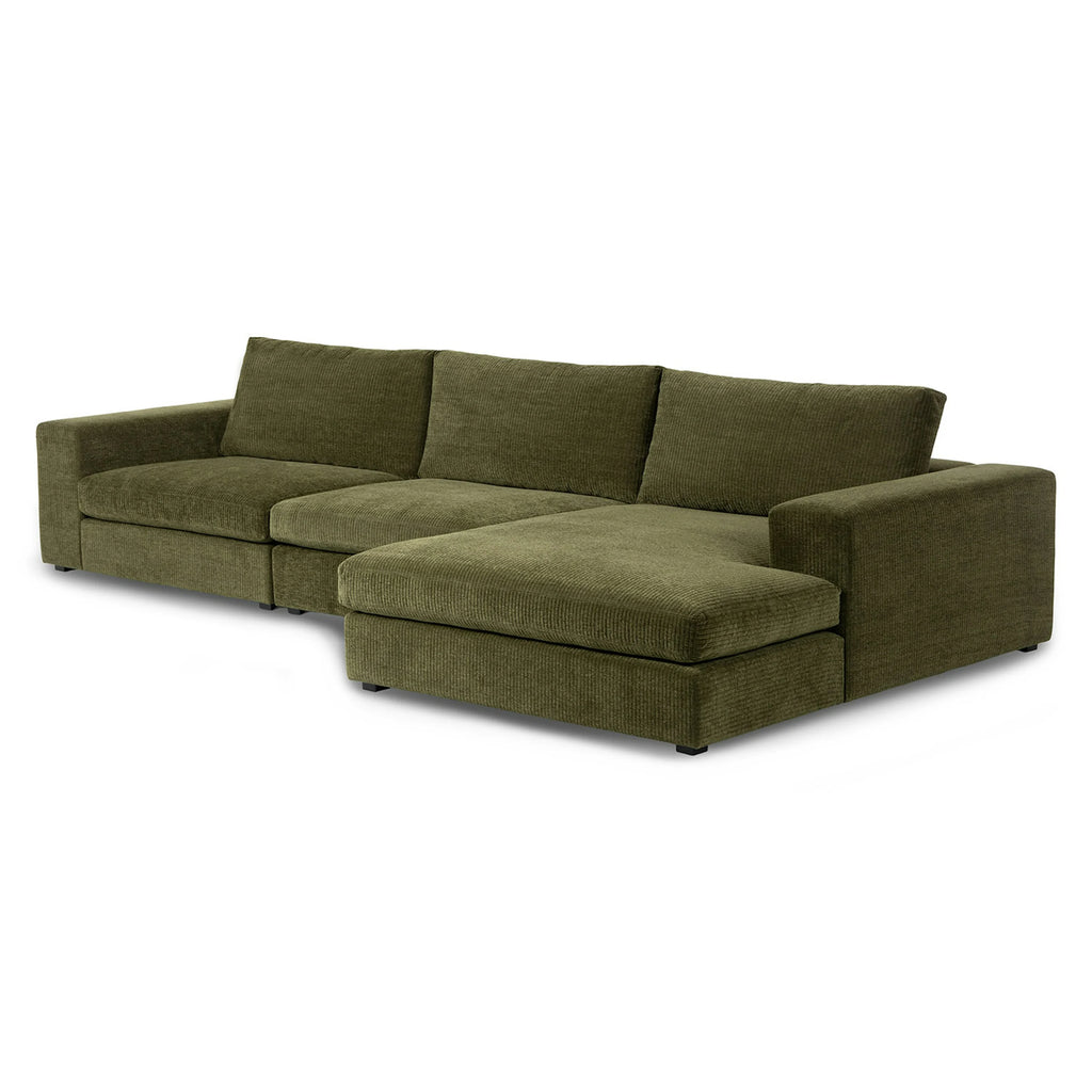 Cypress Green 137.5" Right Modular Chaise Sectional