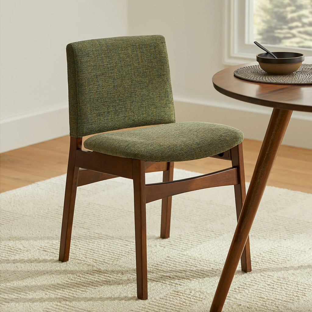 Tosh Hemlock Green & Walnut Dining Chair (Set of 2)