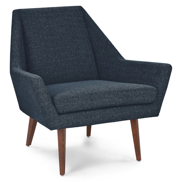 Angle Denim Blue Lounge Chair