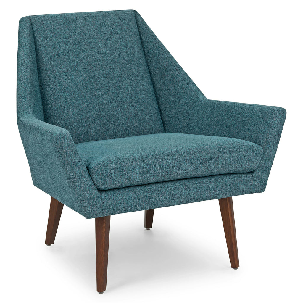 Andaman Blue & Walnut 33" Lounge Chair