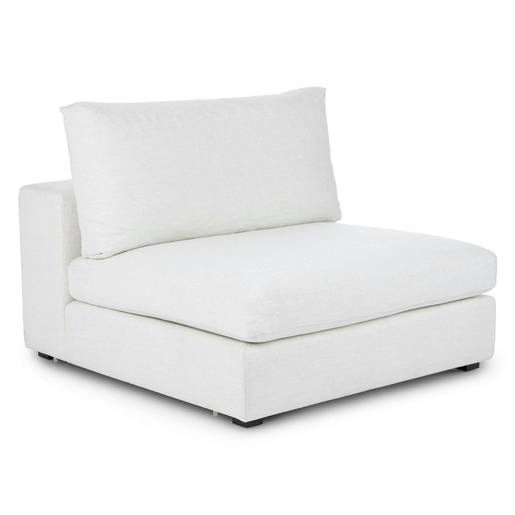 Beta 39.5" Armless Chair Module- Quartz White
