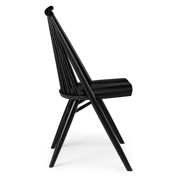 Armless Solid Black Dining Chair (Set of 2)