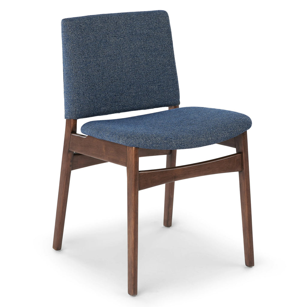 Denim Blue Walnut Dining Chair