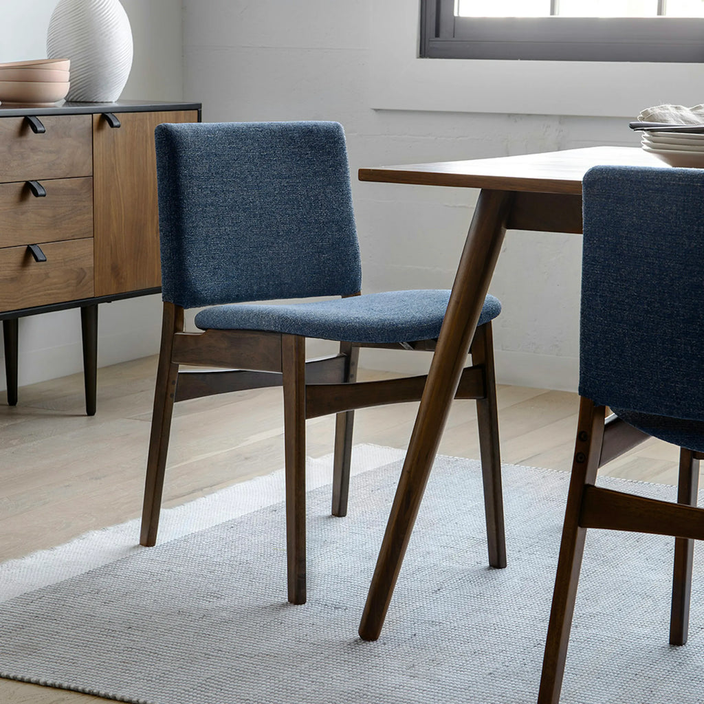 Nash Denim Blue Walnut Dining Chair (Set of 2)