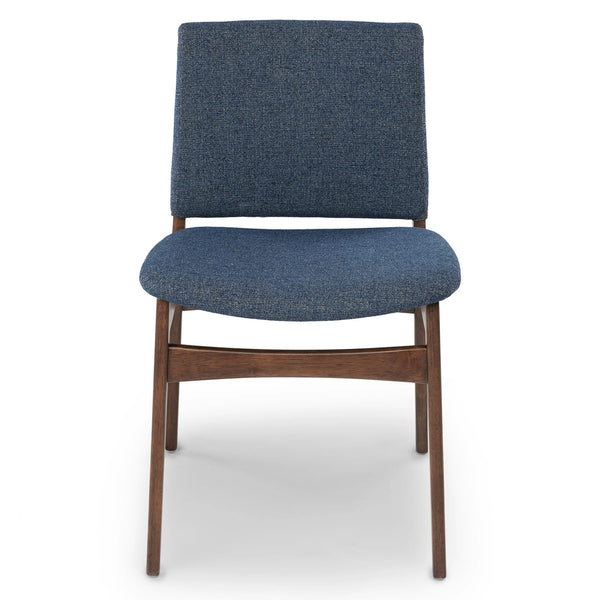 Denim Blue Walnut Dining Chair