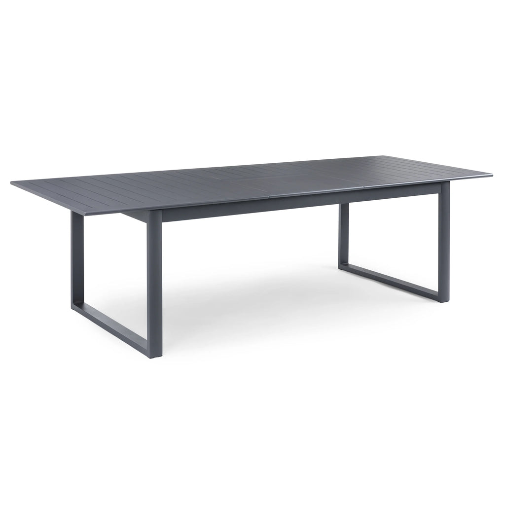 Dark Grey Ofer Aluminum Outdoor Extendable Dining Table for 6