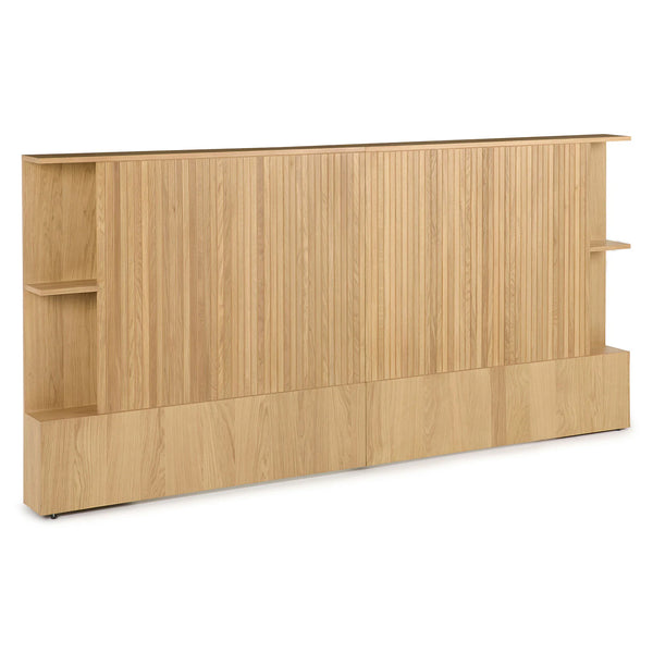 Oak King Scandinavian Headboard with Storage