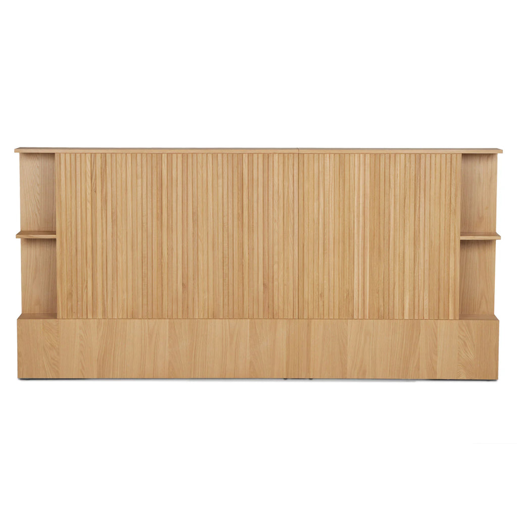 Oak King Scandinavian Headboard with Storage