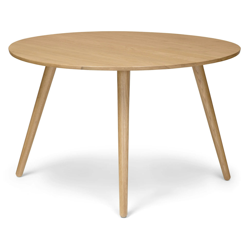 Round Oak 47" Dining Table For 4