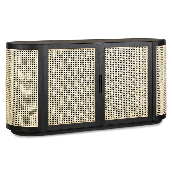 Black & Cane Rattan 60