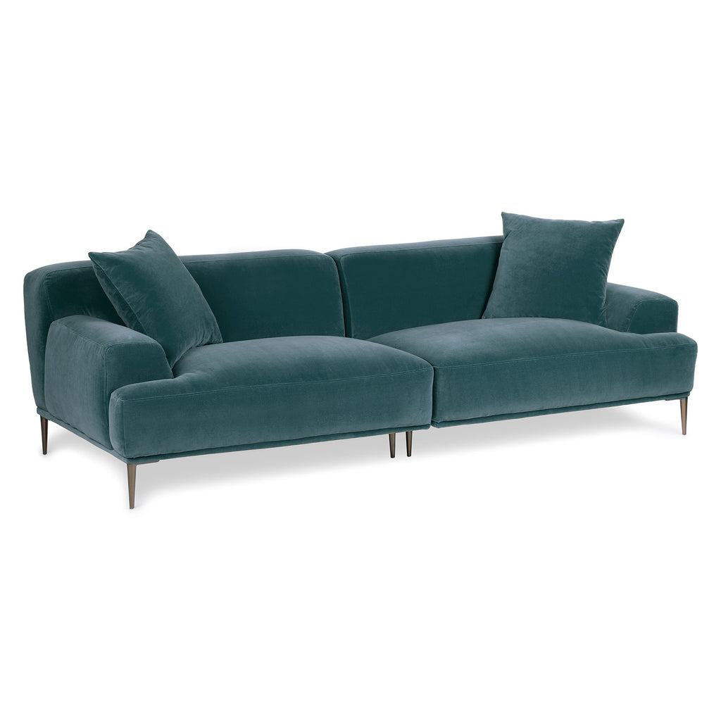 Arvika 91" Velvet Sofa – Plush Pacific Blue