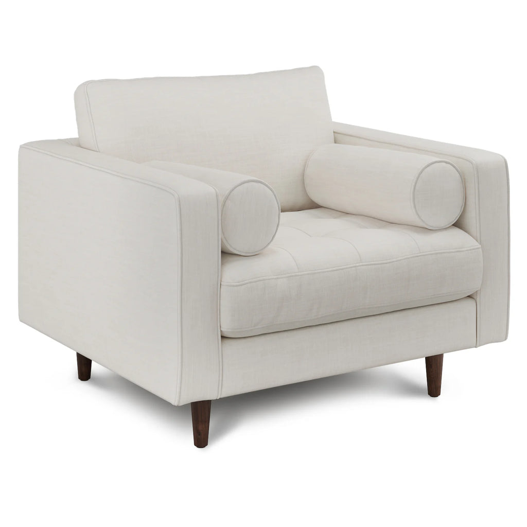 Biscuit Cream 42" Tufted Lounge Chair