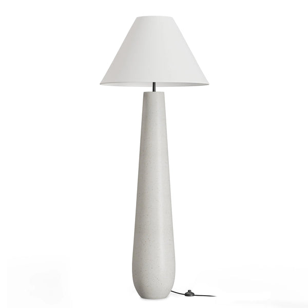White Terrazzo Cone Floor Lamp