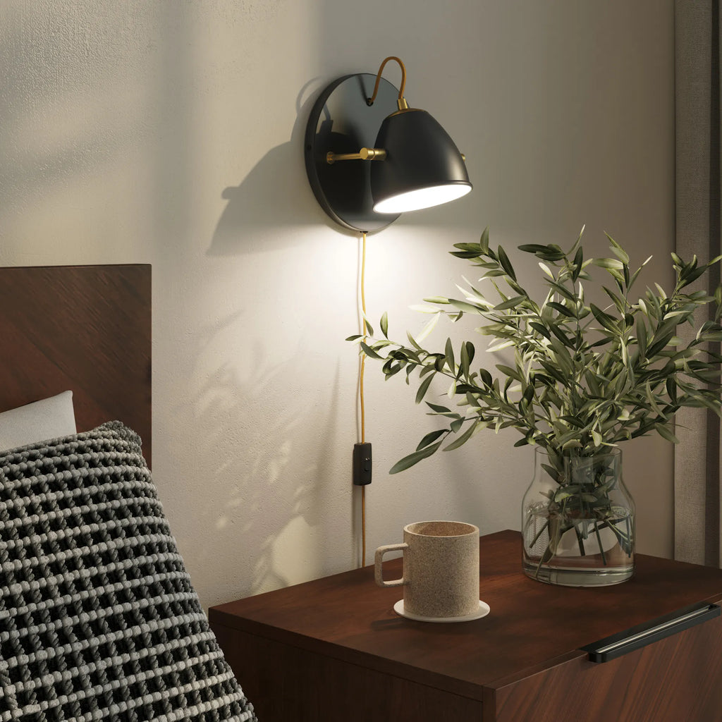 Sola Black Sconce