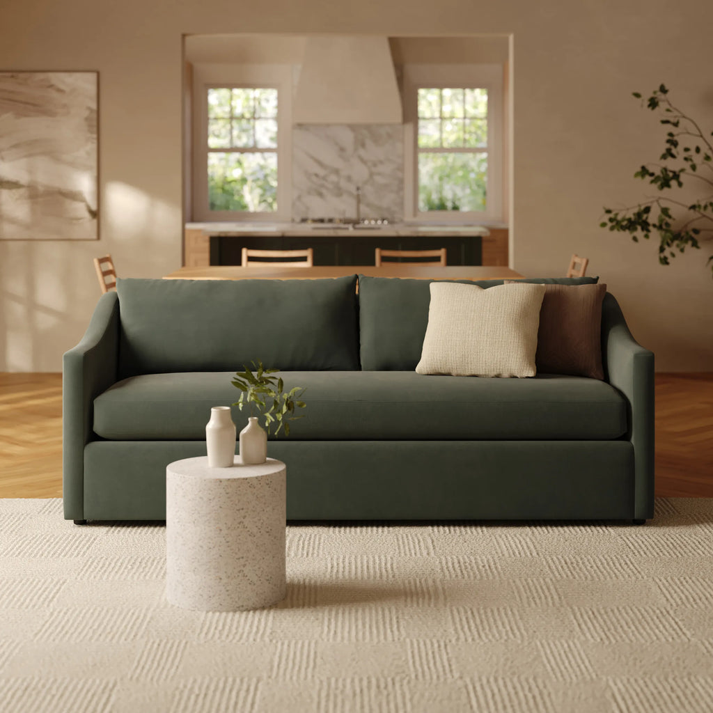 Lana 84.5" Velvet Sofa Bed - Hale Fir Green