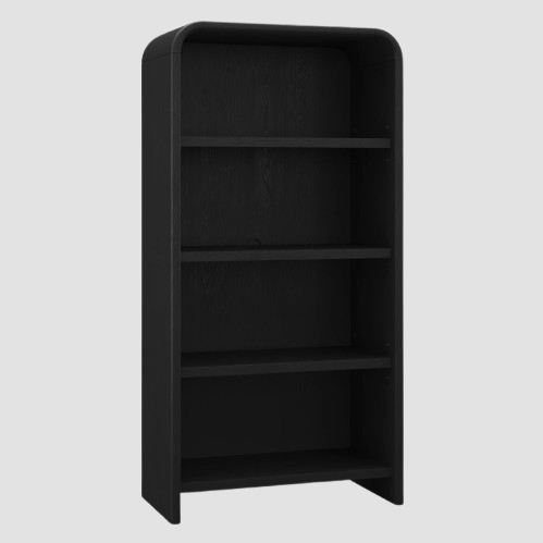 Lyra 34.5" Open Bookcase - Black Ash