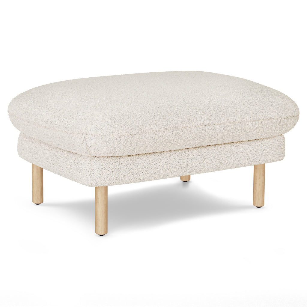 Sawyer 35.5" Ottoman – Ivory Wool Bouclé