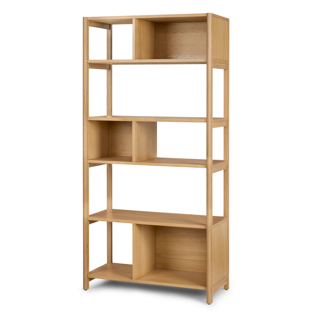 Maren 34" Tall Bookcase – Natural Oak
