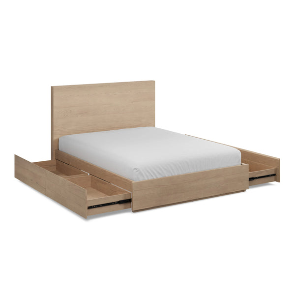 Leith White Oak Queen Storage Bed