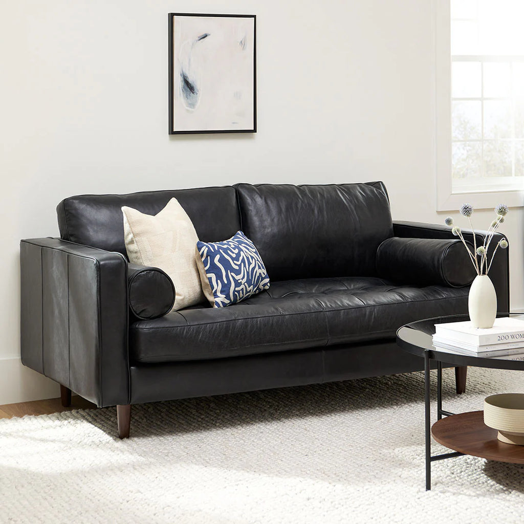 Oxford Black 72" Loveseat