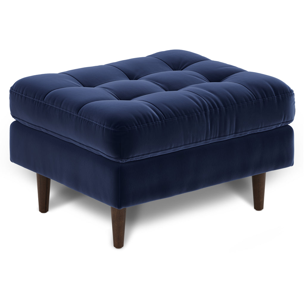 Sevan 30" Velvet Ottoman – Plush Cascadia Blue (Used)