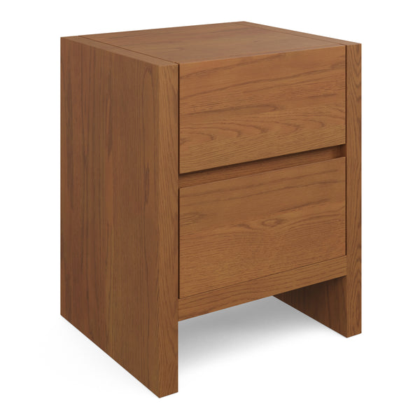Lars 2-Drawer Nightstand – Smoked Oak
