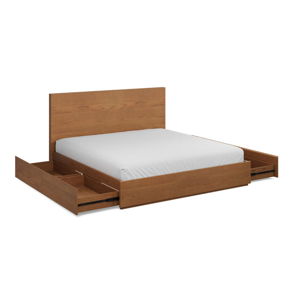 Leith King Storage Bed – Smoked Oak