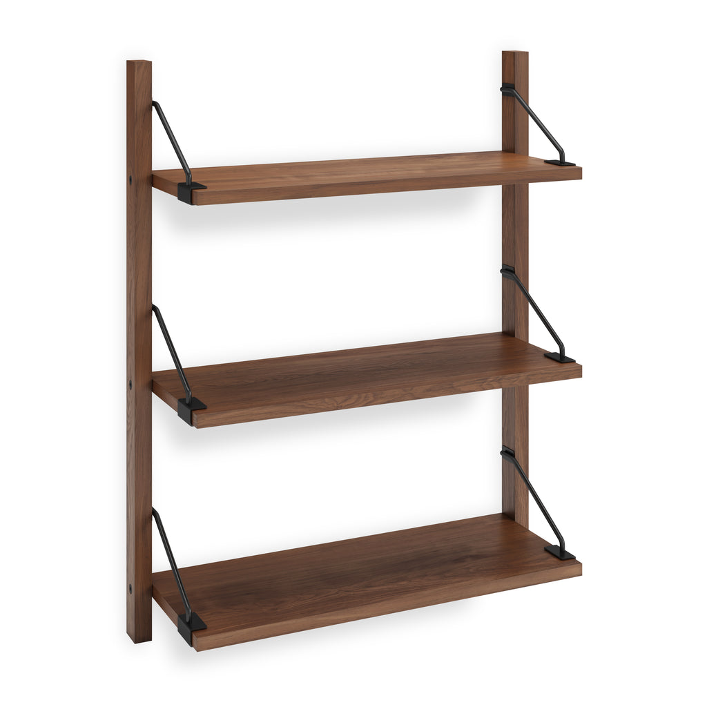 Strand 25" 3-Tier Shelving Unit – Walnut