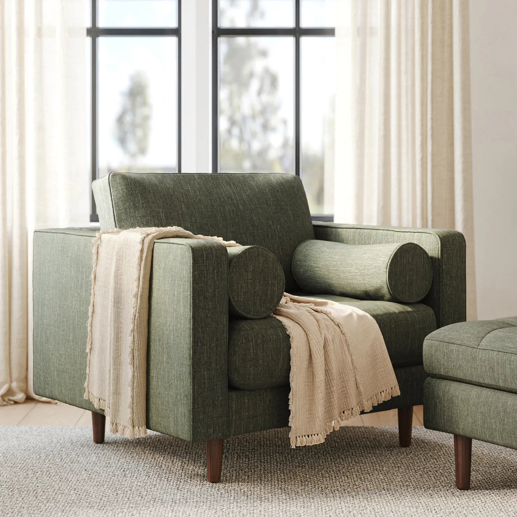 Sen 42" Tufted Lounge Chair - Fir Green