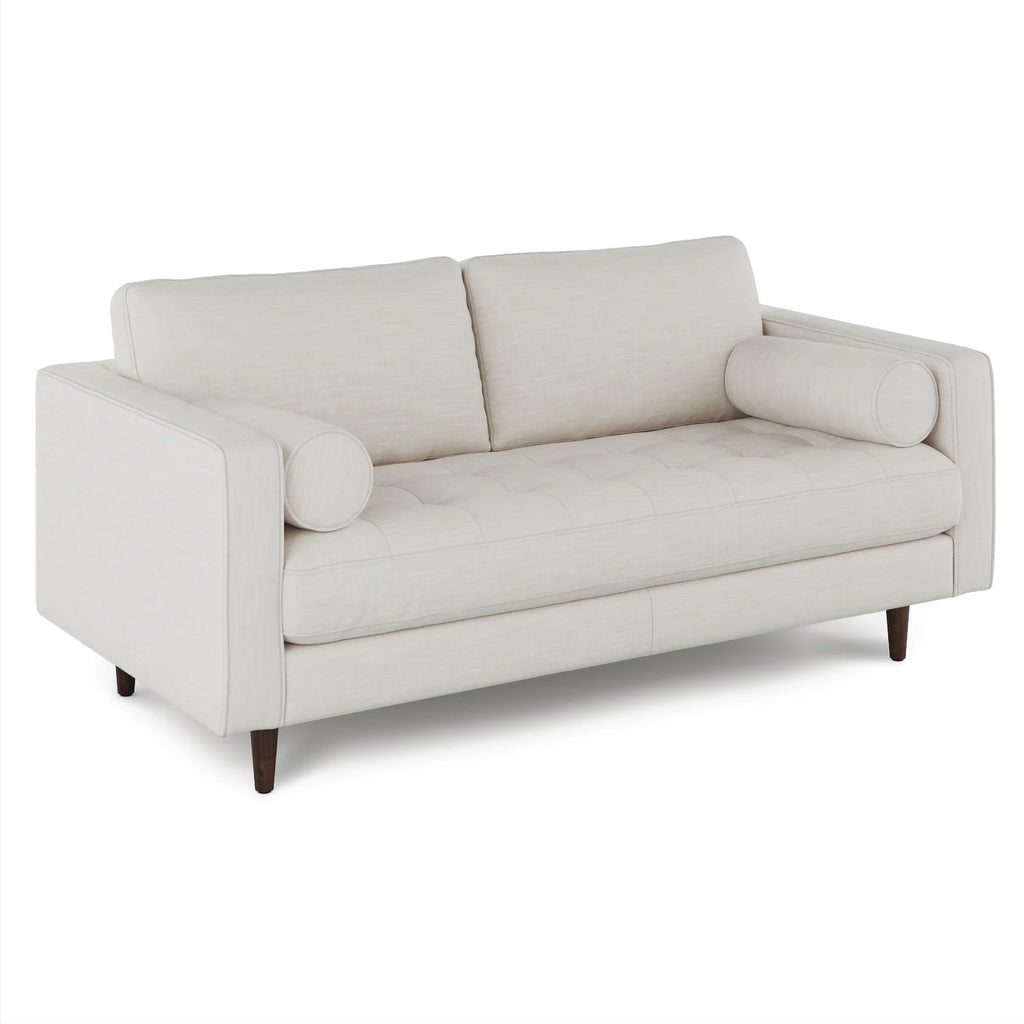 Seve Biscuit Cream 72" Tufted Loveseat